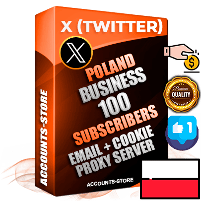 Professional Polish PREMIUM X (Twitter) accounts of manual registration and farming for the FINANCE & BUSINESS niche with high trust history photos and tweets — fully themed and optimized for FINANCE & BUSINESS advertising and promotion — 100 niche-related live active followers 2009–2014 registration year Verified Email (Included) + Cookie JSON for secure import and login to the account + User Agent + High-quality filling (Photo Header Posts). Fully ready for targeted campaigns and ad launches from any country. Perfectly hold ads without bans. Ideal for any earning schemes affiliate promotions and marketing projects. Quality unlimited IPv4 proxy server included. Professional Polish PREMIUM X (Twitter) accounts of manual registration and farming for the FINANCE & BUSINESS niche with high trust history photos and tweets — fully themed and optimized for FINANCE & BUSINESS advertising and promotion — 100 niche-related live active followers 2009–2014 registration year Verified Email (Included) + Cookie JSON for secure import and login to the account + User Agent + High-quality filling (Photo Header Posts). Fully ready for targeted campaigns and ad launches from any country. Perfectly hold ads without bans. Ideal for any earning schemes affiliate promotions and marketing projects. Quality unlimited IPv4 proxy server included.