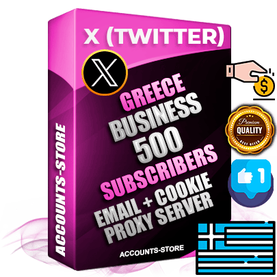 Professional Greek PREMIUM X (Twitter) accounts of manual registration and farming for the FINANCE & BUSINESS niche with high trust history photos and tweets — fully themed and optimized for FINANCE & BUSINESS advertising and promotion — 500 niche-related live active followers 2009–2014 registration year Verified Email (Included) + Cookie JSON for secure import and login to the account + User Agent + High-quality filling (Photo Header Posts). Fully ready for targeted campaigns and ad launches from any country. Perfectly hold ads without bans. Ideal for any earning schemes affiliate promotions and marketing projects. Quality unlimited IPv4 proxy server included. Professional Greek PREMIUM X (Twitter) accounts of manual registration and farming for the FINANCE & BUSINESS niche with high trust history photos and tweets — fully themed and optimized for FINANCE & BUSINESS advertising and promotion — 500 niche-related live active followers 2009–2014 registration year Verified Email (Included) + Cookie JSON for secure import and login to the account + User Agent + High-quality filling (Photo Header Posts). Fully ready for targeted campaigns and ad launches from any country. Perfectly hold ads without bans. Ideal for any earning schemes affiliate promotions and marketing projects. Quality unlimited IPv4 proxy server included.