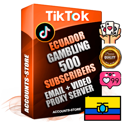 Professional Ecuadorian PREMIUM TikTok accounts of manual registration and farming for the GAMBLING niche with high trust history profile photos and videos — fully themed and optimized for GAMBLING advertising and promotion — 500 niche-related live active subscribers 2018–2022 registration years Verified Email (included) + Cookie JSON for secure import and login to the account + User Agent + high-quality content filling (profile photo banner and videos). Fully ready for targeted campaigns and ad launches from any country. Perfectly holds ads without bans. Ideal for any earning schemes affiliate promotions and marketing projects. Quality unlimited IPv4 proxy server included.