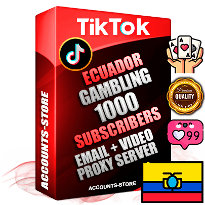 Professional Ecuadorian PREMIUM TikTok accounts of manual registration and farming for the GAMBLING niche with high trust history profile photos and videos — fully themed and optimized for GAMBLING advertising and promotion — 1000 niche-related live active subscribers 2018–2022 registration years Verified Email (included) + Cookie JSON for secure import and login to the account + User Agent + high-quality content filling (profile photo banner and videos). Fully ready for targeted campaigns and ad launches from any country. Perfectly holds ads without bans. Ideal for any earning schemes affiliate promotions and marketing projects. Quality unlimited IPv4 proxy server included. Professional Ecuadorian PREMIUM TikTok accounts of manual registration and farming for the GAMBLING niche with high trust history profile photos and videos — fully themed and optimized for GAMBLING advertising and promotion — 1000 niche-related live active subscribers 2018–2022 registration years Verified Email (included) + Cookie JSON for secure import and login to the account + User Agent + high-quality content filling (profile photo banner and videos). Fully ready for targeted campaigns and ad launches from any country. Perfectly holds ads without bans. Ideal for any earning schemes affiliate promotions and marketing projects. Quality unlimited IPv4 proxy server included.