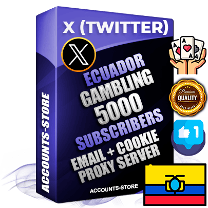 Professional Ecuadorian PREMIUM X (Twitter) accounts of manual registration and farming for the GAMBLING niche with high trust history photos and tweets — fully themed and optimized for GAMBLING advertising and promotion — 5000 niche-related live active followers 2009–2014 registration year Verified Email (Included) + Cookie JSON for secure import and login to the account + User Agent + High-quality filling (Photo Header Posts). Fully ready for targeted campaigns and ad launches from any country. Perfectly hold ads without bans. Ideal for any earning schemes affiliate promotions and marketing projects. Quality unlimited IPv4 proxy server included. Professional Ecuadorian PREMIUM X (Twitter) accounts of manual registration and farming for the GAMBLING niche with high trust history photos and tweets — fully themed and optimized for GAMBLING advertising and promotion — 5000 niche-related live active followers 2009–2014 registration year Verified Email (Included) + Cookie JSON for secure import and login to the account + User Agent + High-quality filling (Photo Header Posts). Fully ready for targeted campaigns and ad launches from any country. Perfectly hold ads without bans. Ideal for any earning schemes affiliate promotions and marketing projects. Quality unlimited IPv4 proxy server included.