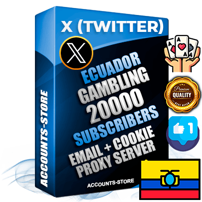 Professional Ecuadorian PREMIUM X (Twitter) accounts of manual registration and farming for the GAMBLING niche with high trust history photos and tweets — fully themed and optimized for GAMBLING advertising and promotion — 20000 niche-related live active followers 2009–2014 registration year Verified Email (Included) + Cookie JSON for secure import and login to the account + User Agent + High-quality filling (Photo Header Posts). Fully ready for targeted campaigns and ad launches from any country. Perfectly hold ads without bans. Ideal for any earning schemes affiliate promotions and marketing projects. Quality unlimited IPv4 proxy server included. Professional Ecuadorian PREMIUM X (Twitter) accounts of manual registration and farming for the GAMBLING niche with high trust history photos and tweets — fully themed and optimized for GAMBLING advertising and promotion — 20000 niche-related live active followers 2009–2014 registration year Verified Email (Included) + Cookie JSON for secure import and login to the account + User Agent + High-quality filling (Photo Header Posts). Fully ready for targeted campaigns and ad launches from any country. Perfectly hold ads without bans. Ideal for any earning schemes affiliate promotions and marketing projects. Quality unlimited IPv4 proxy server included.