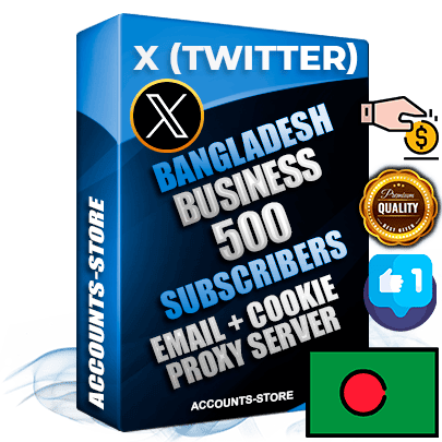 Professional Bangladeshi PREMIUM X (Twitter) accounts of manual registration and farming for the FINANCE & BUSINESS niche with high trust history photos and tweets — fully themed and optimized for FINANCE & BUSINESS advertising and promotion — 500 niche-related live active followers 2009–2014 registration year Verified Email (Included) + Cookie JSON for secure import and login to the account + User Agent + High-quality filling (Photo Header Posts). Fully ready for targeted campaigns and ad launches from any country. Perfectly hold ads without bans. Ideal for any earning schemes affiliate promotions and marketing projects. Quality unlimited IPv4 proxy server included. Professional Bangladeshi PREMIUM X (Twitter) accounts of manual registration and farming for the FINANCE & BUSINESS niche with high trust history photos and tweets — fully themed and optimized for FINANCE & BUSINESS advertising and promotion — 500 niche-related live active followers 2009–2014 registration year Verified Email (Included) + Cookie JSON for secure import and login to the account + User Agent + High-quality filling (Photo Header Posts). Fully ready for targeted campaigns and ad launches from any country. Perfectly hold ads without bans. Ideal for any earning schemes affiliate promotions and marketing projects. Quality unlimited IPv4 proxy server included.