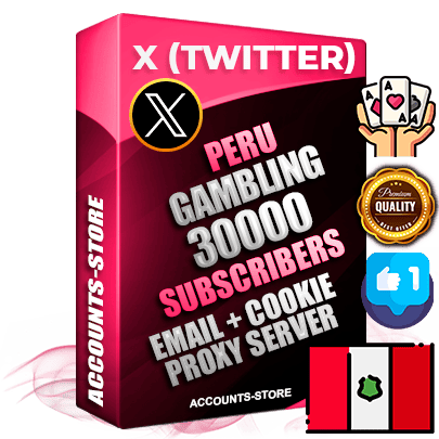 Professional Peruvian PREMIUM X (Twitter) accounts of manual registration and farming for the GAMBLING niche with high trust history photos and tweets — fully themed and optimized for GAMBLING advertising and promotion — 30000 niche-related live active followers 2009–2014 registration year Verified Email (Included) + Cookie JSON for secure import and login to the account + User Agent + High-quality filling (Photo Header Posts). Fully ready for targeted campaigns and ad launches from any country. Perfectly hold ads without bans. Ideal for any earning schemes affiliate promotions and marketing projects. Quality unlimited IPv4 proxy server included. Professional Peruvian PREMIUM X (Twitter) accounts of manual registration and farming for the GAMBLING niche with high trust history photos and tweets — fully themed and optimized for GAMBLING advertising and promotion — 30000 niche-related live active followers 2009–2014 registration year Verified Email (Included) + Cookie JSON for secure import and login to the account + User Agent + High-quality filling (Photo Header Posts). Fully ready for targeted campaigns and ad launches from any country. Perfectly hold ads without bans. Ideal for any earning schemes affiliate promotions and marketing projects. Quality unlimited IPv4 proxy server included.