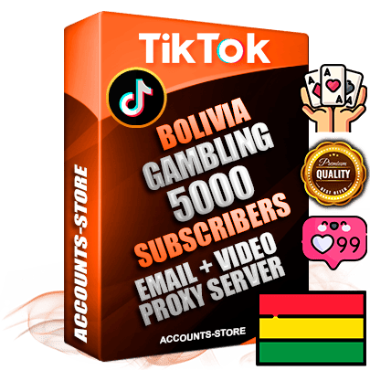 Professional Bolivian PREMIUM TikTok accounts of manual registration and farming for the GAMBLING niche with high trust history profile photos and videos — fully themed and optimized for GAMBLING advertising and promotion — 5000 niche-related live active subscribers 2018–2022 registration years Verified Email (included) + Cookie JSON for secure import and login to the account + User Agent + high-quality content filling (profile photo banner and videos). Fully ready for targeted campaigns and ad launches from any country. Perfectly holds ads without bans. Ideal for any earning schemes affiliate promotions and marketing projects. Quality unlimited IPv4 proxy server included. Professional Bolivian PREMIUM TikTok accounts of manual registration and farming for the GAMBLING niche with high trust history profile photos and videos — fully themed and optimized for GAMBLING advertising and promotion — 5000 niche-related live active subscribers 2018–2022 registration years Verified Email (included) + Cookie JSON for secure import and login to the account + User Agent + high-quality content filling (profile photo banner and videos). Fully ready for targeted campaigns and ad launches from any country. Perfectly holds ads without bans. Ideal for any earning schemes affiliate promotions and marketing projects. Quality unlimited IPv4 proxy server included.