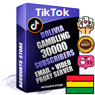 Professional Bolivian PREMIUM TikTok accounts of manual registration and farming for the GAMBLING niche with high trust history profile photos and videos — fully themed and optimized for GAMBLING advertising and promotion — 30000 niche-related live active subscribers 2018–2022 registration years Verified Email (included) + Cookie JSON for secure import and login to the account + User Agent + high-quality content filling (profile photo banner and videos). Fully ready for targeted campaigns and ad launches from any country. Perfectly holds ads without bans. Ideal for any earning schemes affiliate promotions and marketing projects. Quality unlimited IPv4 proxy server included.