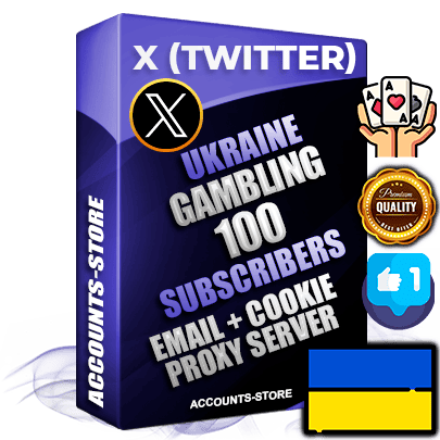 Professional Ukrainian PREMIUM X (Twitter) accounts of manual registration and farming for the GAMBLING niche with high trust history photos and tweets — fully themed and optimized for GAMBLING advertising and promotion — 100 niche-related live active followers 2009–2014 registration year Verified Email (Included) + Cookie JSON for secure import and login to the account + User Agent + High-quality filling (Photo Header Posts). Fully ready for targeted campaigns and ad launches from any country. Perfectly hold ads without bans. Ideal for any earning schemes affiliate promotions and marketing projects. Quality unlimited IPv4 proxy server included.