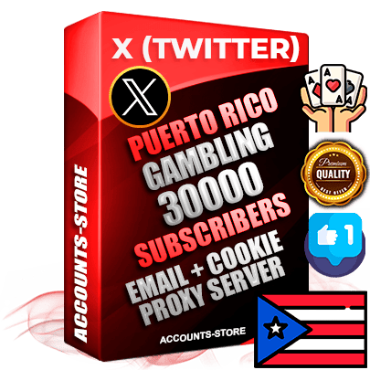 Professional Puerto Rican PREMIUM X (Twitter) accounts of manual registration and farming for the GAMBLING niche with high trust history photos and tweets — fully themed and optimized for GAMBLING advertising and promotion — 30000 niche-related live active followers 2009–2014 registration year Verified Email (Included) + Cookie JSON for secure import and login to the account + User Agent + High-quality filling (Photo Header Posts). Fully ready for targeted campaigns and ad launches from any country. Perfectly hold ads without bans. Ideal for any earning schemes affiliate promotions and marketing projects. Quality unlimited IPv4 proxy server included. Professional Puerto Rican PREMIUM X (Twitter) accounts of manual registration and farming for the GAMBLING niche with high trust history photos and tweets — fully themed and optimized for GAMBLING advertising and promotion — 30000 niche-related live active followers 2009–2014 registration year Verified Email (Included) + Cookie JSON for secure import and login to the account + User Agent + High-quality filling (Photo Header Posts). Fully ready for targeted campaigns and ad launches from any country. Perfectly hold ads without bans. Ideal for any earning schemes affiliate promotions and marketing projects. Quality unlimited IPv4 proxy server included.