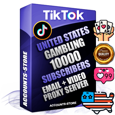 Professional American PREMIUM TikTok accounts of manual registration and farming for the GAMBLING niche with high trust history profile photos and videos — fully themed and optimized for GAMBLING advertising and promotion — 10000 niche-related live active subscribers 2018–2022 registration years Verified Email (included) + Cookie JSON for secure import and login to the account + User Agent + high-quality content filling (profile photo banner and videos). Fully ready for targeted campaigns and ad launches from any country. Perfectly holds ads without bans. Ideal for any earning schemes affiliate promotions and marketing projects. Quality unlimited IPv4 proxy server included.