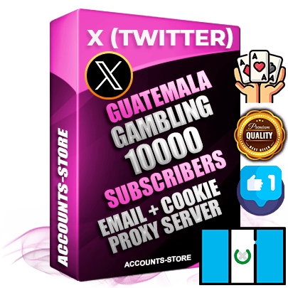 Professional Guatemalan PREMIUM X (Twitter) accounts of manual registration and farming for the GAMBLING niche with high trust history photos and tweets — fully themed and optimized for GAMBLING advertising and promotion — 10000 niche-related live active followers 2009–2014 registration year Verified Email (Included) + Cookie JSON for secure import and login to the account + User Agent + High-quality filling (Photo Header Posts). Fully ready for targeted campaigns and ad launches from any country. Perfectly hold ads without bans. Ideal for any earning schemes affiliate promotions and marketing projects. Quality unlimited IPv4 proxy server included.