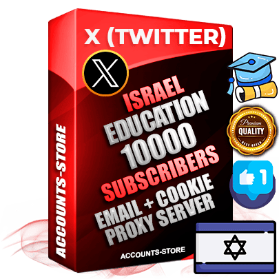 Professional Israeli PREMIUM X (Twitter) accounts of manual registration and farming for the EDUCATION niche with high trust history photos and tweets — fully themed and optimized for EDUCATION advertising and promotion — 10000 niche-related live active followers 2009–2014 registration year Verified Email (Included) + Cookie JSON for secure import and login to the account + User Agent + High-quality filling (Photo Header Posts). Fully ready for targeted campaigns and ad launches from any country. Perfectly hold ads without bans. Ideal for any earning schemes affiliate promotions and marketing projects. Quality unlimited IPv4 proxy server included.