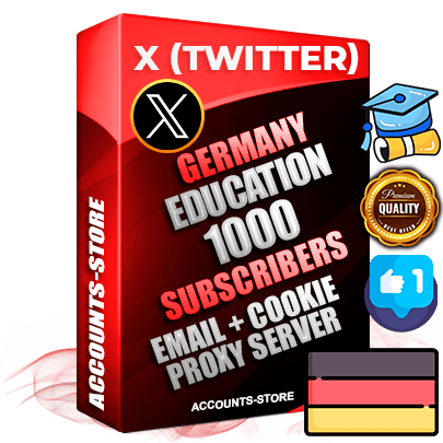 Professional German PREMIUM X (Twitter) accounts of manual registration and farming for the EDUCATION niche with high trust history photos and tweets — fully themed and optimized for EDUCATION advertising and promotion — 1000 niche-related live active followers 2009–2014 registration year Verified Email (Included) + Cookie JSON for secure import and login to the account + User Agent + High-quality filling (Photo Header Posts). Fully ready for targeted campaigns and ad launches from any country. Perfectly hold ads without bans. Ideal for any earning schemes affiliate promotions and marketing projects. Quality unlimited IPv4 proxy server included.