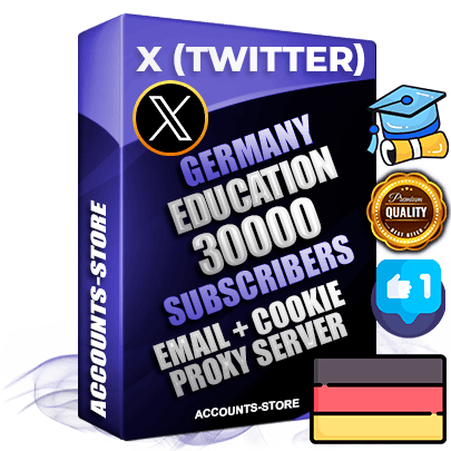Professional German PREMIUM X (Twitter) accounts of manual registration and farming for the EDUCATION niche with high trust history photos and tweets — fully themed and optimized for EDUCATION advertising and promotion — 30000 niche-related live active followers 2009–2014 registration year Verified Email (Included) + Cookie JSON for secure import and login to the account + User Agent + High-quality filling (Photo Header Posts). Fully ready for targeted campaigns and ad launches from any country. Perfectly hold ads without bans. Ideal for any earning schemes affiliate promotions and marketing projects. Quality unlimited IPv4 proxy server included.