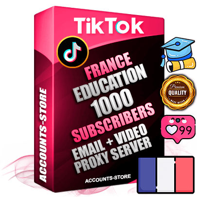 Professional French PREMIUM TikTok accounts of manual registration and farming for the EDUCATION niche with high trust history profile photos and videos — fully themed and optimized for EDUCATION advertising and promotion — 1000 niche-related live active subscribers 2018–2022 registration years Verified Email (included) + Cookie JSON for secure import and login to the account + User Agent + high-quality content filling (profile photo banner and videos). Fully ready for targeted campaigns and ad launches from any country. Perfectly holds ads without bans. Ideal for any earning schemes affiliate promotions and marketing projects. Quality unlimited IPv4 proxy server included.