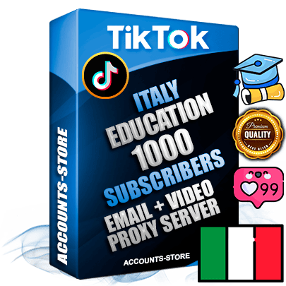 Professional Italian PREMIUM TikTok accounts of manual registration and farming for the EDUCATION niche with high trust history profile photos and videos — fully themed and optimized for EDUCATION advertising and promotion — 1000 niche-related live active subscribers 2018–2022 registration years Verified Email (included) + Cookie JSON for secure import and login to the account + User Agent + high-quality content filling (profile photo banner and videos). Fully ready for targeted campaigns and ad launches from any country. Perfectly holds ads without bans. Ideal for any earning schemes affiliate promotions and marketing projects. Quality unlimited IPv4 proxy server included. Professional Italian PREMIUM TikTok accounts of manual registration and farming for the EDUCATION niche with high trust history profile photos and videos — fully themed and optimized for EDUCATION advertising and promotion — 1000 niche-related live active subscribers 2018–2022 registration years Verified Email (included) + Cookie JSON for secure import and login to the account + User Agent + high-quality content filling (profile photo banner and videos). Fully ready for targeted campaigns and ad launches from any country. Perfectly holds ads without bans. Ideal for any earning schemes affiliate promotions and marketing projects. Quality unlimited IPv4 proxy server included.