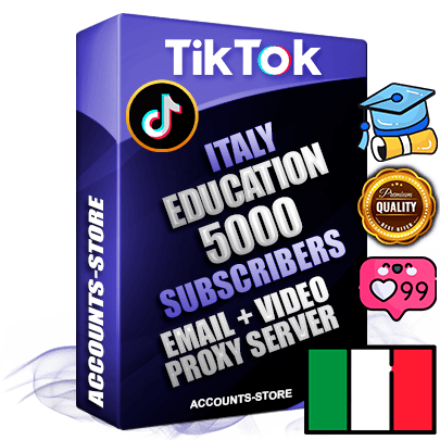 Professional Italian PREMIUM TikTok accounts of manual registration and farming for the EDUCATION niche with high trust history profile photos and videos — fully themed and optimized for EDUCATION advertising and promotion — 5000 niche-related live active subscribers 2018–2022 registration years Verified Email (included) + Cookie JSON for secure import and login to the account + User Agent + high-quality content filling (profile photo banner and videos). Fully ready for targeted campaigns and ad launches from any country. Perfectly holds ads without bans. Ideal for any earning schemes affiliate promotions and marketing projects. Quality unlimited IPv4 proxy server included. Professional Italian PREMIUM TikTok accounts of manual registration and farming for the EDUCATION niche with high trust history profile photos and videos — fully themed and optimized for EDUCATION advertising and promotion — 5000 niche-related live active subscribers 2018–2022 registration years Verified Email (included) + Cookie JSON for secure import and login to the account + User Agent + high-quality content filling (profile photo banner and videos). Fully ready for targeted campaigns and ad launches from any country. Perfectly holds ads without bans. Ideal for any earning schemes affiliate promotions and marketing projects. Quality unlimited IPv4 proxy server included.