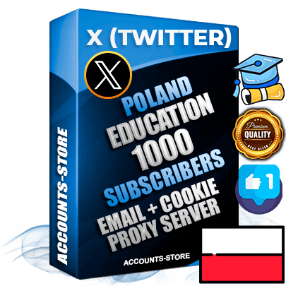 Professional Polish PREMIUM X (Twitter) accounts of manual registration and farming for the EDUCATION niche with high trust history photos and tweets — fully themed and optimized for EDUCATION advertising and promotion — 1000 niche-related live active followers 2009–2014 registration year Verified Email (Included) + Cookie JSON for secure import and login to the account + User Agent + High-quality filling (Photo Header Posts). Fully ready for targeted campaigns and ad launches from any country. Perfectly hold ads without bans. Ideal for any earning schemes affiliate promotions and marketing projects. Quality unlimited IPv4 proxy server included.