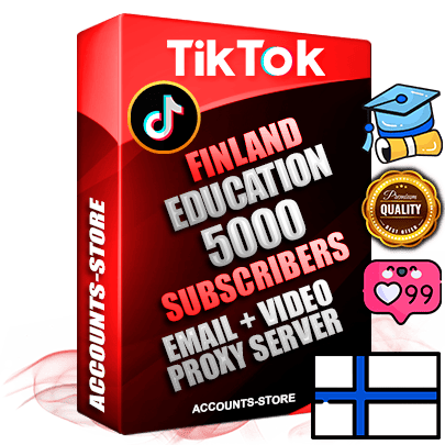 Professional Finnish PREMIUM TikTok accounts of manual registration and farming for the EDUCATION niche with high trust history profile photos and videos — fully themed and optimized for EDUCATION advertising and promotion — 5000 niche-related live active subscribers 2018–2022 registration years Verified Email (included) + Cookie JSON for secure import and login to the account + User Agent + high-quality content filling (profile photo banner and videos). Fully ready for targeted campaigns and ad launches from any country. Perfectly holds ads without bans. Ideal for any earning schemes affiliate promotions and marketing projects. Quality unlimited IPv4 proxy server included.