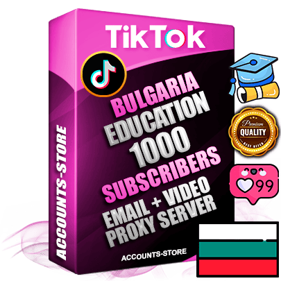 Professional Bulgarian PREMIUM TikTok accounts of manual registration and farming for the EDUCATION niche with high trust history profile photos and videos — fully themed and optimized for EDUCATION advertising and promotion — 1000 niche-related live active subscribers 2018–2022 registration years Verified Email (included) + Cookie JSON for secure import and login to the account + User Agent + high-quality content filling (profile photo banner and videos). Fully ready for targeted campaigns and ad launches from any country. Perfectly holds ads without bans. Ideal for any earning schemes affiliate promotions and marketing projects. Quality unlimited IPv4 proxy server included.