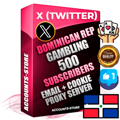 Professional Dominican PREMIUM X (Twitter) accounts of manual registration and farming for the GAMBLING niche with high trust history photos and tweets — fully themed and optimized for GAMBLING advertising and promotion — 500 niche-related live active followers 2009–2014 registration year Verified Email (Included) + Cookie JSON for secure import and login to the account + User Agent + High-quality filling (Photo Header Posts). Fully ready for targeted campaigns and ad launches from any country. Perfectly hold ads without bans. Ideal for any earning schemes affiliate promotions and marketing projects. Quality unlimited IPv4 proxy server included.