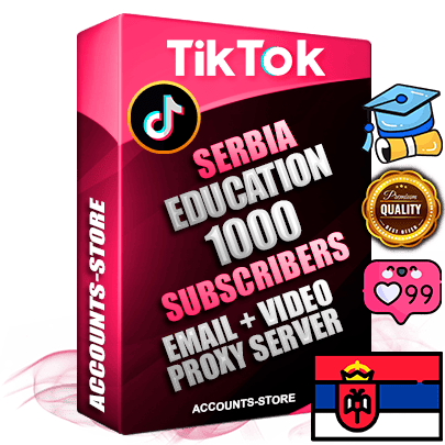 Professional Serbian PREMIUM TikTok accounts of manual registration and farming for the EDUCATION niche with high trust history profile photos and videos — fully themed and optimized for EDUCATION advertising and promotion — 1000 niche-related live active subscribers 2018–2022 registration years Verified Email (included) + Cookie JSON for secure import and login to the account + User Agent + high-quality content filling (profile photo banner and videos). Fully ready for targeted campaigns and ad launches from any country. Perfectly holds ads without bans. Ideal for any earning schemes affiliate promotions and marketing projects. Quality unlimited IPv4 proxy server included. Professional Serbian PREMIUM TikTok accounts of manual registration and farming for the EDUCATION niche with high trust history profile photos and videos — fully themed and optimized for EDUCATION advertising and promotion — 1000 niche-related live active subscribers 2018–2022 registration years Verified Email (included) + Cookie JSON for secure import and login to the account + User Agent + high-quality content filling (profile photo banner and videos). Fully ready for targeted campaigns and ad launches from any country. Perfectly holds ads without bans. Ideal for any earning schemes affiliate promotions and marketing projects. Quality unlimited IPv4 proxy server included.