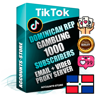 Professional Dominican PREMIUM TikTok accounts of manual registration and farming for the GAMBLING niche with high trust history profile photos and videos — fully themed and optimized for GAMBLING advertising and promotion — 1000 niche-related live active subscribers 2018–2022 registration years Verified Email (included) + Cookie JSON for secure import and login to the account + User Agent + high-quality content filling (profile photo banner and videos). Fully ready for targeted campaigns and ad launches from any country. Perfectly holds ads without bans. Ideal for any earning schemes affiliate promotions and marketing projects. Quality unlimited IPv4 proxy server included.