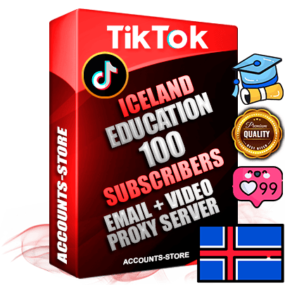 Professional Icelandic PREMIUM TikTok accounts of manual registration and farming for the EDUCATION niche with high trust history profile photos and videos — fully themed and optimized for EDUCATION advertising and promotion — 100 niche-related live active subscribers 2018–2022 registration years Verified Email (included) + Cookie JSON for secure import and login to the account + User Agent + high-quality content filling (profile photo banner and videos). Fully ready for targeted campaigns and ad launches from any country. Perfectly holds ads without bans. Ideal for any earning schemes affiliate promotions and marketing projects. Quality unlimited IPv4 proxy server included.