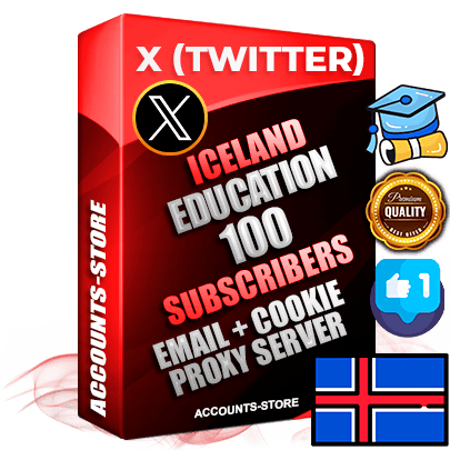 Professional Icelandic PREMIUM X (Twitter) accounts of manual registration and farming for the EDUCATION niche with high trust history photos and tweets — fully themed and optimized for EDUCATION advertising and promotion — 100 niche-related live active followers 2009–2014 registration year Verified Email (Included) + Cookie JSON for secure import and login to the account + User Agent + High-quality filling (Photo Header Posts). Fully ready for targeted campaigns and ad launches from any country. Perfectly hold ads without bans. Ideal for any earning schemes affiliate promotions and marketing projects. Quality unlimited IPv4 proxy server included.