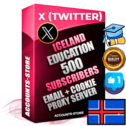 Professional Icelandic PREMIUM X (Twitter) accounts of manual registration and farming for the EDUCATION niche with high trust history photos and tweets — fully themed and optimized for EDUCATION advertising and promotion — 500 niche-related live active followers 2009–2014 registration year Verified Email (Included) + Cookie JSON for secure import and login to the account + User Agent + High-quality filling (Photo Header Posts). Fully ready for targeted campaigns and ad launches from any country. Perfectly hold ads without bans. Ideal for any earning schemes affiliate promotions and marketing projects. Quality unlimited IPv4 proxy server included.
