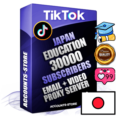 Professional Japanese PREMIUM TikTok accounts of manual registration and farming for the EDUCATION niche with high trust history profile photos and videos — fully themed and optimized for EDUCATION advertising and promotion — 30000 niche-related live active subscribers 2018–2022 registration years Verified Email (included) + Cookie JSON for secure import and login to the account + User Agent + high-quality content filling (profile photo banner and videos). Fully ready for targeted campaigns and ad launches from any country. Perfectly holds ads without bans. Ideal for any earning schemes affiliate promotions and marketing projects. Quality unlimited IPv4 proxy server included.