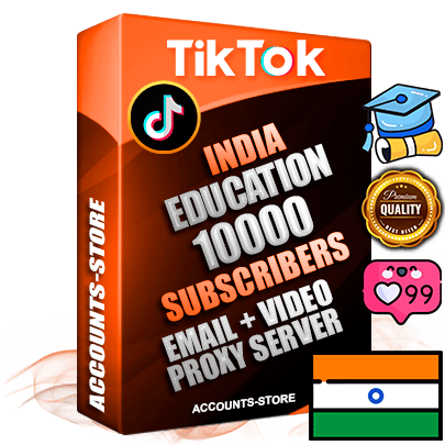 Professional Indian PREMIUM TikTok accounts of manual registration and farming for the EDUCATION niche with high trust history profile photos and videos — fully themed and optimized for EDUCATION advertising and promotion — 10000 niche-related live active subscribers 2018–2022 registration years Verified Email (included) + Cookie JSON for secure import and login to the account + User Agent + high-quality content filling (profile photo banner and videos). Fully ready for targeted campaigns and ad launches from any country. Perfectly holds ads without bans. Ideal for any earning schemes affiliate promotions and marketing projects. Quality unlimited IPv4 proxy server included. Professional Indian PREMIUM TikTok accounts of manual registration and farming for the EDUCATION niche with high trust history profile photos and videos — fully themed and optimized for EDUCATION advertising and promotion — 10000 niche-related live active subscribers 2018–2022 registration years Verified Email (included) + Cookie JSON for secure import and login to the account + User Agent + high-quality content filling (profile photo banner and videos). Fully ready for targeted campaigns and ad launches from any country. Perfectly holds ads without bans. Ideal for any earning schemes affiliate promotions and marketing projects. Quality unlimited IPv4 proxy server included.
