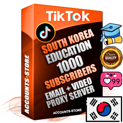 Professional Korean PREMIUM TikTok accounts of manual registration and farming for the EDUCATION niche with high trust history profile photos and videos — fully themed and optimized for EDUCATION advertising and promotion — 1000 niche-related live active subscribers 2018–2022 registration years Verified Email (included) + Cookie JSON for secure import and login to the account + User Agent + high-quality content filling (profile photo banner and videos). Fully ready for targeted campaigns and ad launches from any country. Perfectly holds ads without bans. Ideal for any earning schemes affiliate promotions and marketing projects. Quality unlimited IPv4 proxy server included.