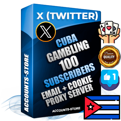 Professional Cuban PREMIUM X (Twitter) accounts of manual registration and farming for the GAMBLING niche with high trust history photos and tweets — fully themed and optimized for GAMBLING advertising and promotion — 100 niche-related live active followers 2009–2014 registration year Verified Email (Included) + Cookie JSON for secure import and login to the account + User Agent + High-quality filling (Photo Header Posts). Fully ready for targeted campaigns and ad launches from any country. Perfectly hold ads without bans. Ideal for any earning schemes affiliate promotions and marketing projects. Quality unlimited IPv4 proxy server included.