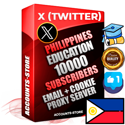 Professional Filipino PREMIUM X (Twitter) accounts of manual registration and farming for the EDUCATION niche with high trust history photos and tweets — fully themed and optimized for EDUCATION advertising and promotion — 10000 niche-related live active followers 2009–2014 registration year Verified Email (Included) + Cookie JSON for secure import and login to the account + User Agent + High-quality filling (Photo Header Posts). Fully ready for targeted campaigns and ad launches from any country. Perfectly hold ads without bans. Ideal for any earning schemes affiliate promotions and marketing projects. Quality unlimited IPv4 proxy server included.