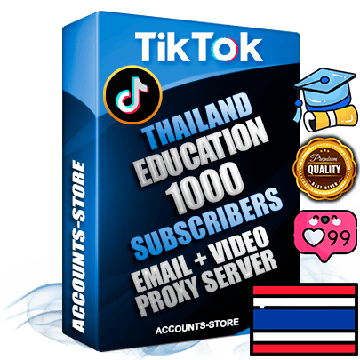 Professional Thai PREMIUM TikTok accounts of manual registration and farming for the EDUCATION niche with high trust history profile photos and videos — fully themed and optimized for EDUCATION advertising and promotion — 1000 niche-related live active subscribers 2018–2022 registration years Verified Email (included) + Cookie JSON for secure import and login to the account + User Agent + high-quality content filling (profile photo banner and videos). Fully ready for targeted campaigns and ad launches from any country. Perfectly holds ads without bans. Ideal for any earning schemes affiliate promotions and marketing projects. Quality unlimited IPv4 proxy server included.