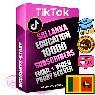 Professional Sri Lankan PREMIUM TikTok accounts of manual registration and farming for the EDUCATION niche with high trust history profile photos and videos — fully themed and optimized for EDUCATION advertising and promotion — 10000 niche-related live active subscribers 2018–2022 registration years Verified Email (included) + Cookie JSON for secure import and login to the account + User Agent + high-quality content filling (profile photo banner and videos). Fully ready for targeted campaigns and ad launches from any country. Perfectly holds ads without bans. Ideal for any earning schemes affiliate promotions and marketing projects. Quality unlimited IPv4 proxy server included.