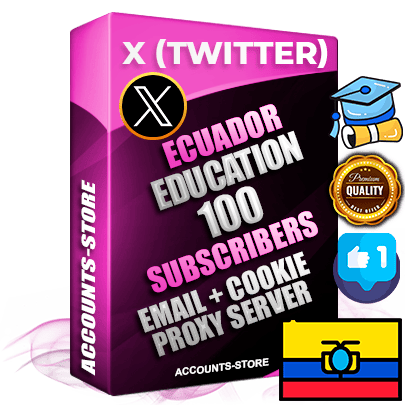 Professional Ecuadorian PREMIUM X (Twitter) accounts of manual registration and farming for the EDUCATION niche with high trust history photos and tweets — fully themed and optimized for EDUCATION advertising and promotion — 100 niche-related live active followers 2009–2014 registration year Verified Email (Included) + Cookie JSON for secure import and login to the account + User Agent + High-quality filling (Photo Header Posts). Fully ready for targeted campaigns and ad launches from any country. Perfectly hold ads without bans. Ideal for any earning schemes affiliate promotions and marketing projects. Quality unlimited IPv4 proxy server included. Professional Ecuadorian PREMIUM X (Twitter) accounts of manual registration and farming for the EDUCATION niche with high trust history photos and tweets — fully themed and optimized for EDUCATION advertising and promotion — 100 niche-related live active followers 2009–2014 registration year Verified Email (Included) + Cookie JSON for secure import and login to the account + User Agent + High-quality filling (Photo Header Posts). Fully ready for targeted campaigns and ad launches from any country. Perfectly hold ads without bans. Ideal for any earning schemes affiliate promotions and marketing projects. Quality unlimited IPv4 proxy server included.