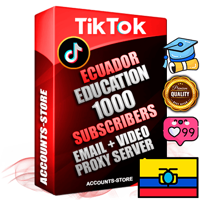 Professional Ecuadorian PREMIUM TikTok accounts of manual registration and farming for the EDUCATION niche with high trust history profile photos and videos — fully themed and optimized for EDUCATION advertising and promotion — 1000 niche-related live active subscribers 2018–2022 registration years Verified Email (included) + Cookie JSON for secure import and login to the account + User Agent + high-quality content filling (profile photo banner and videos). Fully ready for targeted campaigns and ad launches from any country. Perfectly holds ads without bans. Ideal for any earning schemes affiliate promotions and marketing projects. Quality unlimited IPv4 proxy server included. Professional Ecuadorian PREMIUM TikTok accounts of manual registration and farming for the EDUCATION niche with high trust history profile photos and videos — fully themed and optimized for EDUCATION advertising and promotion — 1000 niche-related live active subscribers 2018–2022 registration years Verified Email (included) + Cookie JSON for secure import and login to the account + User Agent + high-quality content filling (profile photo banner and videos). Fully ready for targeted campaigns and ad launches from any country. Perfectly holds ads without bans. Ideal for any earning schemes affiliate promotions and marketing projects. Quality unlimited IPv4 proxy server included.