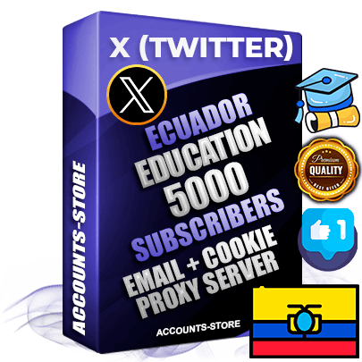 Professional Ecuadorian PREMIUM X (Twitter) accounts of manual registration and farming for the EDUCATION niche with high trust history photos and tweets — fully themed and optimized for EDUCATION advertising and promotion — 5000 niche-related live active followers 2009–2014 registration year Verified Email (Included) + Cookie JSON for secure import and login to the account + User Agent + High-quality filling (Photo Header Posts). Fully ready for targeted campaigns and ad launches from any country. Perfectly hold ads without bans. Ideal for any earning schemes affiliate promotions and marketing projects. Quality unlimited IPv4 proxy server included. Professional Ecuadorian PREMIUM X (Twitter) accounts of manual registration and farming for the EDUCATION niche with high trust history photos and tweets — fully themed and optimized for EDUCATION advertising and promotion — 5000 niche-related live active followers 2009–2014 registration year Verified Email (Included) + Cookie JSON for secure import and login to the account + User Agent + High-quality filling (Photo Header Posts). Fully ready for targeted campaigns and ad launches from any country. Perfectly hold ads without bans. Ideal for any earning schemes affiliate promotions and marketing projects. Quality unlimited IPv4 proxy server included.
