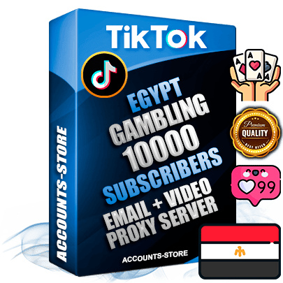 Professional Egyptian PREMIUM TikTok accounts of manual registration and farming for the GAMBLING niche with high trust history profile photos and videos — fully themed and optimized for GAMBLING advertising and promotion — 10000 niche-related live active subscribers 2018–2022 registration years Verified Email (included) + Cookie JSON for secure import and login to the account + User Agent + high-quality content filling (profile photo banner and videos). Fully ready for targeted campaigns and ad launches from any country. Perfectly holds ads without bans. Ideal for any earning schemes affiliate promotions and marketing projects. Quality unlimited IPv4 proxy server included.
