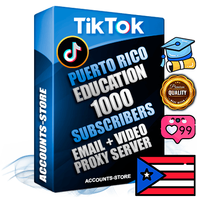 Professional Puerto Rican PREMIUM TikTok accounts of manual registration and farming for the EDUCATION niche with high trust history profile photos and videos — fully themed and optimized for EDUCATION advertising and promotion — 1000 niche-related live active subscribers 2018–2022 registration years Verified Email (included) + Cookie JSON for secure import and login to the account + User Agent + high-quality content filling (profile photo banner and videos). Fully ready for targeted campaigns and ad launches from any country. Perfectly holds ads without bans. Ideal for any earning schemes affiliate promotions and marketing projects. Quality unlimited IPv4 proxy server included.