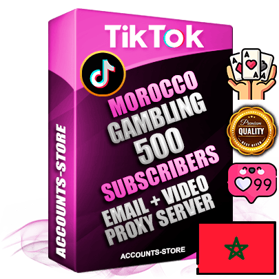 Professional Moroccan PREMIUM TikTok accounts of manual registration and farming for the GAMBLING niche with high trust history profile photos and videos — fully themed and optimized for GAMBLING advertising and promotion — 500 niche-related live active subscribers 2018–2022 registration years Verified Email (included) + Cookie JSON for secure import and login to the account + User Agent + high-quality content filling (profile photo banner and videos). Fully ready for targeted campaigns and ad launches from any country. Perfectly holds ads without bans. Ideal for any earning schemes affiliate promotions and marketing projects. Quality unlimited IPv4 proxy server included.