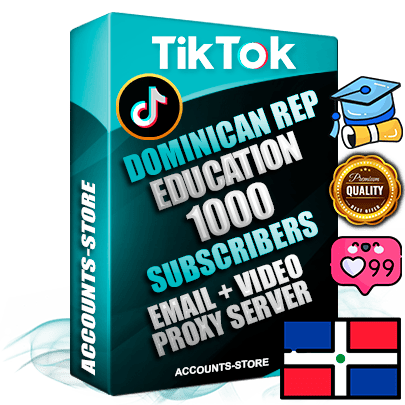 Professional Dominican PREMIUM TikTok accounts of manual registration and farming for the EDUCATION niche with high trust history profile photos and videos — fully themed and optimized for EDUCATION advertising and promotion — 1000 niche-related live active subscribers 2018–2022 registration years Verified Email (included) + Cookie JSON for secure import and login to the account + User Agent + high-quality content filling (profile photo banner and videos). Fully ready for targeted campaigns and ad launches from any country. Perfectly holds ads without bans. Ideal for any earning schemes affiliate promotions and marketing projects. Quality unlimited IPv4 proxy server included.
