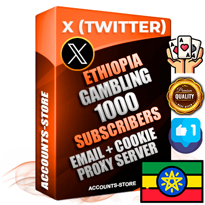 Professional Ethiopian PREMIUM X (Twitter) accounts of manual registration and farming for the GAMBLING niche with high trust history photos and tweets — fully themed and optimized for GAMBLING advertising and promotion — 1000 niche-related live active followers 2009–2014 registration year Verified Email (Included) + Cookie JSON for secure import and login to the account + User Agent + High-quality filling (Photo Header Posts). Fully ready for targeted campaigns and ad launches from any country. Perfectly hold ads without bans. Ideal for any earning schemes affiliate promotions and marketing projects. Quality unlimited IPv4 proxy server included.