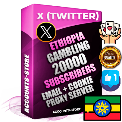 Professional Ethiopian PREMIUM X (Twitter) accounts of manual registration and farming for the GAMBLING niche with high trust history photos and tweets — fully themed and optimized for GAMBLING advertising and promotion — 20000 niche-related live active followers 2009–2014 registration year Verified Email (Included) + Cookie JSON for secure import and login to the account + User Agent + High-quality filling (Photo Header Posts). Fully ready for targeted campaigns and ad launches from any country. Perfectly hold ads without bans. Ideal for any earning schemes affiliate promotions and marketing projects. Quality unlimited IPv4 proxy server included.