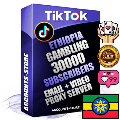 Professional Ethiopian PREMIUM TikTok accounts of manual registration and farming for the GAMBLING niche with high trust history profile photos and videos — fully themed and optimized for GAMBLING advertising and promotion — 30000 niche-related live active subscribers 2018–2022 registration years Verified Email (included) + Cookie JSON for secure import and login to the account + User Agent + high-quality content filling (profile photo banner and videos). Fully ready for targeted campaigns and ad launches from any country. Perfectly holds ads without bans. Ideal for any earning schemes affiliate promotions and marketing projects. Quality unlimited IPv4 proxy server included.