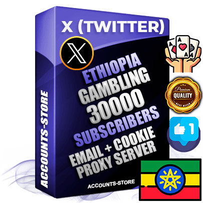 Professional Ethiopian PREMIUM X (Twitter) accounts of manual registration and farming for the GAMBLING niche with high trust history photos and tweets — fully themed and optimized for GAMBLING advertising and promotion — 30000 niche-related live active followers 2009–2014 registration year Verified Email (Included) + Cookie JSON for secure import and login to the account + User Agent + High-quality filling (Photo Header Posts). Fully ready for targeted campaigns and ad launches from any country. Perfectly hold ads without bans. Ideal for any earning schemes affiliate promotions and marketing projects. Quality unlimited IPv4 proxy server included.