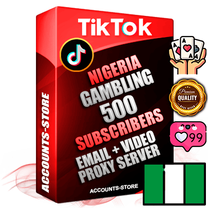 Professional Nigerian PREMIUM TikTok accounts of manual registration and farming for the GAMBLING niche with high trust history profile photos and videos — fully themed and optimized for GAMBLING advertising and promotion — 500 niche-related live active subscribers 2018–2022 registration years Verified Email (included) + Cookie JSON for secure import and login to the account + User Agent + high-quality content filling (profile photo banner and videos). Fully ready for targeted campaigns and ad launches from any country. Perfectly holds ads without bans. Ideal for any earning schemes affiliate promotions and marketing projects. Quality unlimited IPv4 proxy server included.
