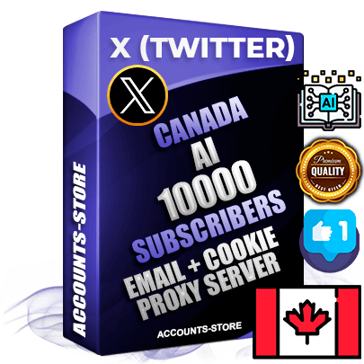 Professional Canadian PREMIUM X (Twitter) accounts of manual registration and farming for the ARTIFICIAL INTELLIGENCE niche with high trust history photos and tweets — fully themed and optimized for ARTIFICIAL INTELLIGENCE advertising and promotion — 10000 niche-related live active followers 2009–2014 registration year Verified Email (Included) + Cookie JSON for secure import and login to the account + User Agent + High-quality filling (Photo Header Posts). Fully ready for targeted campaigns and ad launches from any country. Perfectly hold ads without bans. Ideal for any earning schemes affiliate promotions and marketing projects. Quality unlimited IPv4 proxy server included. Professional Canadian PREMIUM X (Twitter) accounts of manual registration and farming for the ARTIFICIAL INTELLIGENCE niche with high trust history photos and tweets — fully themed and optimized for ARTIFICIAL INTELLIGENCE advertising and promotion — 10000 niche-related live active followers 2009–2014 registration year Verified Email (Included) + Cookie JSON for secure import and login to the account + User Agent + High-quality filling (Photo Header Posts). Fully ready for targeted campaigns and ad launches from any country. Perfectly hold ads without bans. Ideal for any earning schemes affiliate promotions and marketing projects. Quality unlimited IPv4 proxy server included.
