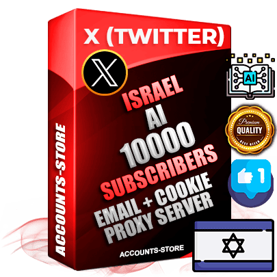 Professional Israeli PREMIUM X (Twitter) accounts of manual registration and farming for the ARTIFICIAL INTELLIGENCE niche with high trust history photos and tweets — fully themed and optimized for ARTIFICIAL INTELLIGENCE advertising and promotion — 10000 niche-related live active followers 2009–2014 registration year Verified Email (Included) + Cookie JSON for secure import and login to the account + User Agent + High-quality filling (Photo Header Posts). Fully ready for targeted campaigns and ad launches from any country. Perfectly hold ads without bans. Ideal for any earning schemes affiliate promotions and marketing projects. Quality unlimited IPv4 proxy server included. Professional Israeli PREMIUM X (Twitter) accounts of manual registration and farming for the ARTIFICIAL INTELLIGENCE niche with high trust history photos and tweets — fully themed and optimized for ARTIFICIAL INTELLIGENCE advertising and promotion — 10000 niche-related live active followers 2009–2014 registration year Verified Email (Included) + Cookie JSON for secure import and login to the account + User Agent + High-quality filling (Photo Header Posts). Fully ready for targeted campaigns and ad launches from any country. Perfectly hold ads without bans. Ideal for any earning schemes affiliate promotions and marketing projects. Quality unlimited IPv4 proxy server included.